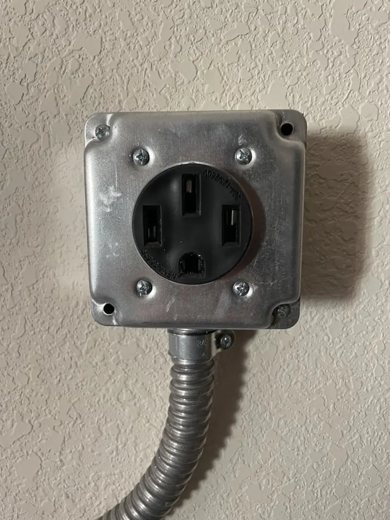 NEMA 14-50 outlet installed for Electrical Panel Upgrade in San Martin